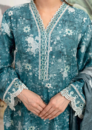Dark cyan Kurta Set for Women