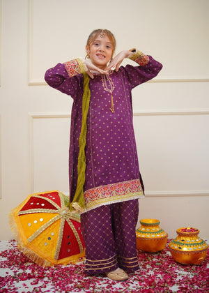 Purple Sharara for Girl