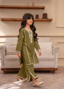 Olive green Kurta Set for Girl