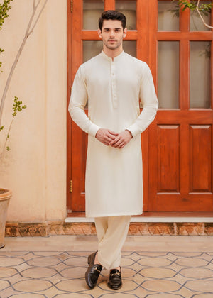 Eggshell Shalwar Kameez for Men