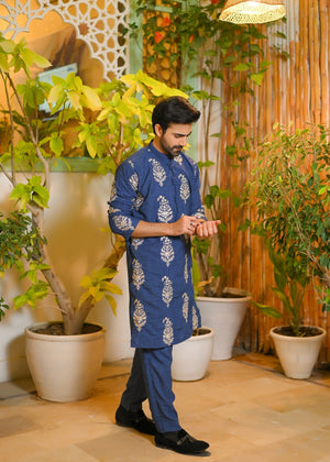 Blue Kurta Set for Men