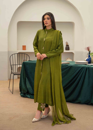 Olive green Kurta Set for Women