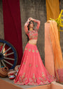 Coral pink Lehenga for Women