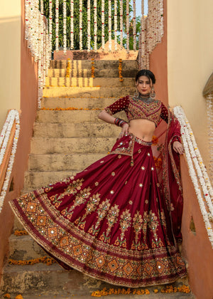 Maroon Lehenga for Women