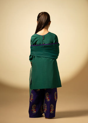 Green Kurta Set for Girl