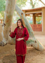 Burnt red Kurta Set for Women