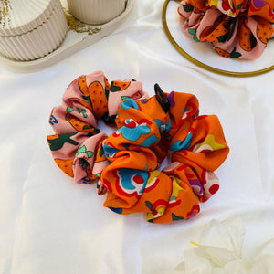 Pumpkin orange Scrunchie for Women