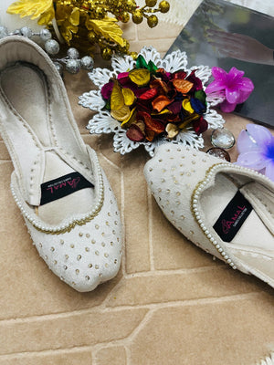 Beige Khussa for Women