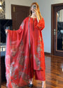 Red Kurta Set for Women