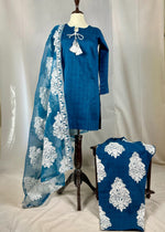 Yale blue Kurta Set for Women