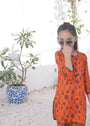 Pumpkin orange Co Ord Sets for Girl