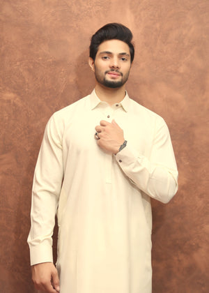 Off-white Shalwar Kameez for Men