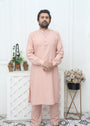 Peach pink Kurta Set for Men