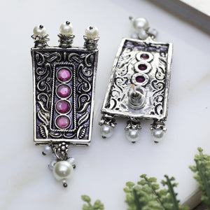 Ruby red Earrings for Women