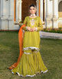 Olive green Gharara for Women