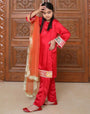 Red Kurta Set for Girl