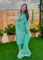 Turquoise Kurta Set for Women