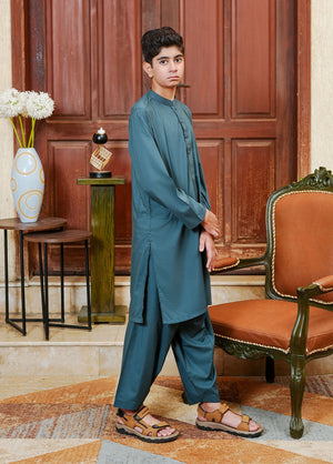 Pine green Kurta Set for Boy