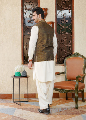 Dark brown Waistcoat for Men