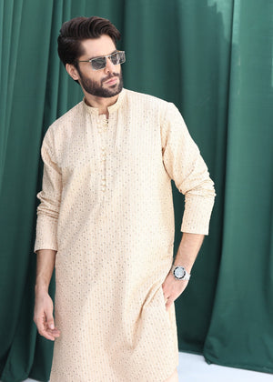 Cream Kurta Set for Men