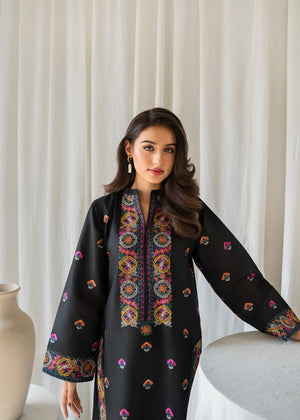 Black Kurta Set for Women