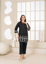 Black Kurta Set for Women
