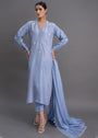 Ice blue Kurta Set for Women