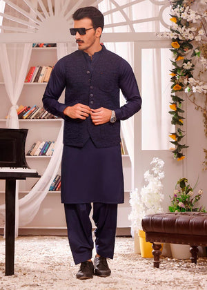 Navy blue Waistcoat for Men