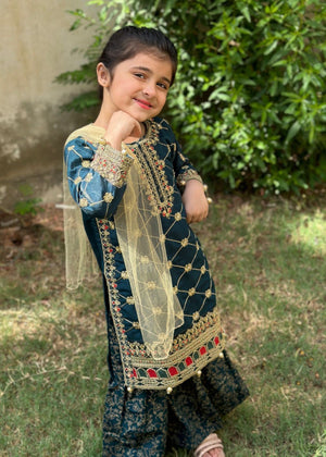Teal Gharara for Girl
