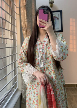 Pastel green Kurta Set for Women