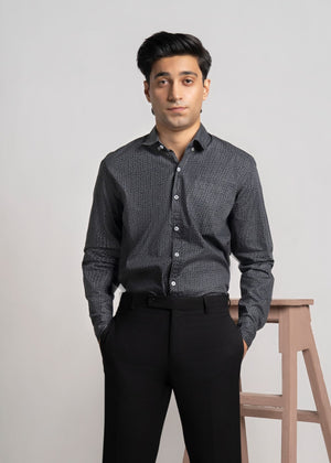 Charcoal black Casual Shirt for Men