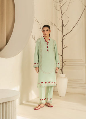 Tea green Kurta Set for Women