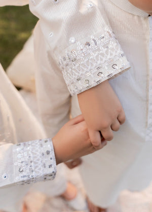 White Kurta Set for Girl