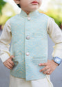 Powder blue Waistcoat for Boy