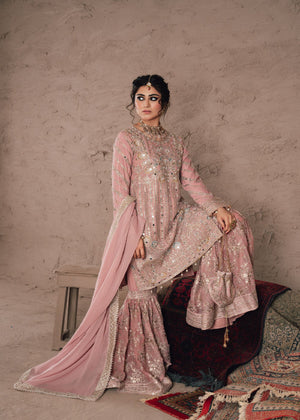 Blush pink Gharara for Women