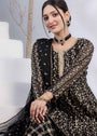 Jet black Gharara for Women