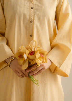 Yellow Striped Suit - Buzzazi Private Limited