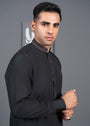 Jet black Shalwar Kameez for Men