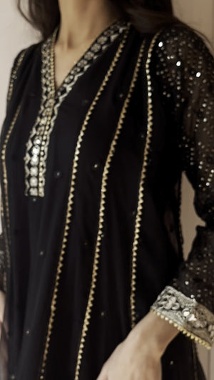 Black Anarkali for Women