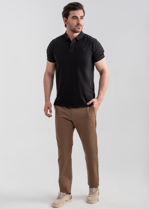Black Polo Shirt for Men