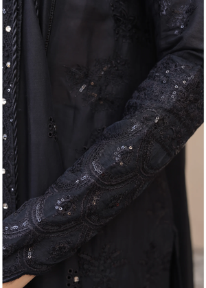 Charcoal black Angrakha for Women