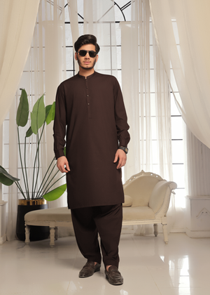 Dark brown Waistcoat for Men