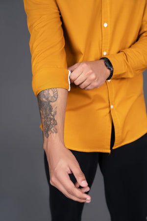 Mustard Casual Shirt for Men
