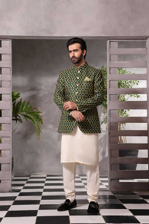 Green Prince Coat for Men
