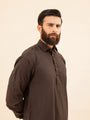 Dark brown Shalwar Kameez for Men