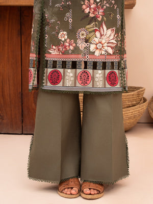 Olive green Unstitched for Women