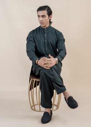 Green Shalwar Kameez for Men