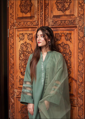 Sage green Kurta Set for Women