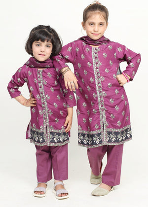 Purple Kurta Set for Girl