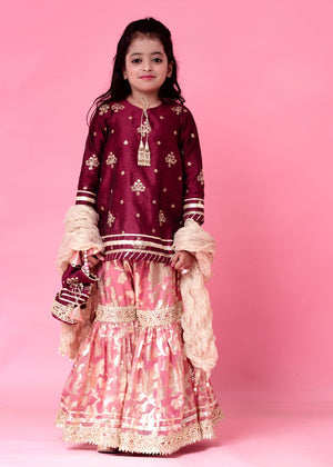Maroon Gharara for Girl